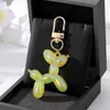 Keychains Lanyards 2023 Cartoon Animal Ballon Dog Kneep Keychains Key Ring For Women Men Men Leuke Pet Puppy Bag Key Esthetic Keychain Accessories D240417