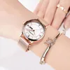 Wristwatches Diamond-set Mesh Watch Waterproof Quartz Stylish Minimalist Women's