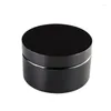 Bouteilles de rangement 12pcs 300g 400g 500g Noir vide Cosmetic Cream Pet Jar Container