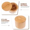 Bottiglie di stoccaggio Bamboo stagione barattolo sale lattina in vetro Dispenser Condimenti Tanister cucina Fornitura di tè Spezia barattoli POLI TAMPA DI