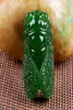 100 Green Jade Jade China Carving Collection Natural Stone Cicadas Collier Pendentif Lucky Amulet Jade Amateurs de statues Pendant 7265316