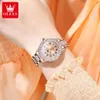 Olevs in Diamond Quartz Watch для женщин из нержавеющей стали роскошные бренды розовое золото.