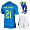 2024 Copa America Brasil Soccer 25 Lucas Beraldo Jersey 14 Fabricio Bruno 9 Gabriel Jesus 15 Joao Gomes 8 Lucas Paqueta 21 Endrick Football Shirt Kits National Team