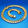 Wholesale Choker Miami Cuban Chain Moissanite Chain Men Necklace 10k 14k Gold Cuban Link Chain Fashion Jewelry Necklace