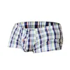 Cueca Puimentiua Mens Roupa íntima Culpo xadrez de algodão shorts Homem para casa Lounge Sleep Bottoms Man Underpantsr