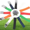 Vattentät gummi för Sea Deep Watchband Rostfritt stål Fold Distribution Buckle Watch Band Rem Armband Watch 21mm Black Blue Re1592289