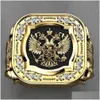 Pierścionki ślubne WSIH luksusowy rosyjski emblemat męski pierścionek upuszczony biżuteria dostawa dhadl