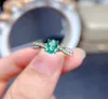 Emerald Ring for Women Oval Green Gemstone Real 925 Solid Sterling Silver Sieraden voor verjaardagscadeau Trouwringen4243440