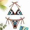 Swimwear's Swimwear Triangle Sexy Triangle Push Up Brasilian Bikini Trena Bikini Bikini Stampa Banda da bagno Banda da bagno Swimsuit Beach Wear Biquini