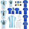 Argentina 24 25 Copa America 8 Fernandez Soccer Jersey National Team 22 Martinez 20 Mac Allister 9 Alvarez 11 Di Maria 13 Romero Lo Celso Football Kits Kits Youth