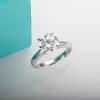 Anujewel 3CT D Color Diamond Solitaire Eheringe für Frauen Verlobungsring Feiner Schmuck Großhandel 240417
