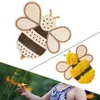 Vases Hand Picked Flower Holder DIY Craft Ornament Display Bee Shaped Wooden Stand