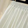 Falda plisada de la cola de pescado Mujeres Aline Fluffy Faldas delgadas Cintura elástica delgada Commuting Simple informal de moda coreana Summer 240408