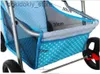 Hundeträger Haustier Kinderwagen 3 Räder Katzenhund -Travel Klappträger Leicht atmungsaktiv mit Tassenhalter für kleine Hunde Teddy Chihuahua L49