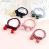 Hair Rubber Bands Colorful Beads Hair Band Girl Cute Pendant Hair Accessories High Elastic Headband Sweet Hair Ties Ornament Women Ponytail Holder Y240417