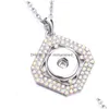 Colliers pendentifs Bouton sublimation Zircon Fleur Pendants Collier Consommable 20pcs / lot Drop Livraison bijoux dhqhe