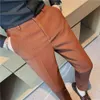 Waffle Style Men's Long Pants With A Touch Of Western Style Pants, Men's Spring And Summer Business Suit, Men's Pants Color Casual Slim Fit Small Leg Pants, Hot