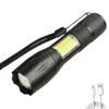 Flashlights Torches POCKETMAN COB LED 4 Lighting Modes USB Rechargeable Waterproof Zoom Torch For Cycling Camping Hunting