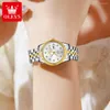 Montre-bracelets pour femmes en acier inoxydable Diamants Diamants Green Ghost Ghost Date 30m Résistance Quartz Wrist Wistr for Women