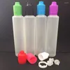 Lagringsflaskor 60 ml påfyllningsbar flaska med barnsäker keps pel flytande manipulation uppenbar barnsäker plast tom pennstil