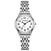 Montre-bracelets à la mode en quartz imperméable Watch for Women Grand nombre facile à lire Horloge de sangle en alliage de montre-bracelet