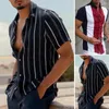 Camicie casual maschile maglietta da uomo in forma formale in forma slim comoda camicia estiva a petto singolo