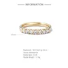 Roxi Ring 25mm Gold Halbblasenringe für Frauen Schmuck Hochzeit Diamond Engagement Band 240417