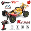 سيارات Diecast Model Wltoys 144010 V8 1 14 4WD 75km/H التحكم عن بعد الانجراف RC RACING عالي السرعة عاريات السيارات على الطرق الوعرة الهدية J240417