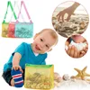 Opbergtassen Mesh Beach Tas Kids Shell Pebble Collection Play For Easy Sand Lekken Boys and Girls