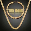 designer necklace Yun brocade mens 3mm necklace bracelet simple hip hop gold-plated twisted rope chain