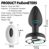 Wireless Remote Led Light Anal Vibrator Women Plug Male Prostate Massager Vagina Anus Butt sexy Toy For Men