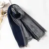 Scarves Designer Patchwork Men Scarf Cotton Linen Autumn Winter Men's Warm Neckerchief Pashmina Casual Male Bufandas Shawls