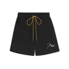 Rhude geborduurde letters bedrukte shorts heren strandbroek