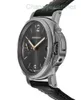 Relógios de luxo Designer Wristwatch Mens Watchbrand New Penenei Luminousr devido a 38 mm de couro cinza Strap Men's Watch PAM01247YOKI3UXE