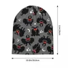 Berets Mothman Pattern Cap Cute Cryptids Hip Hop Men Women Street Skullies Beanies Hat Summer Warm Dual-use Bonnet Knitted