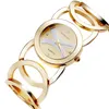 Montre-bracelets Femmes Regarde Lady Analog Quartz Clock Style Imitation Gold plaquée cercles STRAP ACI