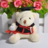 Urso de pelúcia fofo com chapéu e lembranças uniformes presentes de graduação macia personalizada brinquedo de pelúcia