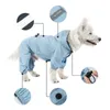 Vêtements pour chiens chiens de compagnie de pluie enveloppez les bandes réfléchissantes