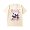 Camisetas masculinas camisetas de grife masculas tee solto de verão moda vintage nova luva curta de rua de alta qualidade de alta qualidade