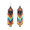 Dangle Earrings Koreaanse Multicolor Kralen Oorbellen Sieraden Accessoires Fashion Lange Kwast Voor Vrouwen Meisjes