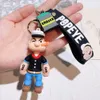 Decompressie speelgoed Creative Cartoon Sailor Doll Keychain PVC Soft Rubber Car Key Chain Paar Studententas Paarhanger