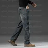 Designerjeans für Herren 2024 Frühling/Sommer Neue Herrenhosen mit mittlerer Taille Vielseitige lose glatte Elastizität Jeans für Männer Luxus -Männerkleidung