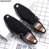 Scarpe per vestiti Black Mares Black Men Nappel Formale Slip on Brogue Man Designer Office per il 2024 Chaussure Homme Zapatos