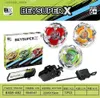 Beyblades Metal Füzyon Beyblade Metal Füzyon Patlama Gyroscope X Serisi BX-08 Verici Saplı Renk Kutusu Oyuncak Seti L416 ile Bir Jiroskopta Üç