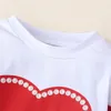 Set di abbigliamento per bambini piccoli neonato di San Valentino abiti da giorno in rete a maniche lunghe top cinguali per la gonna cintura set di vestiti per bambini