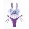 Summer Sexy Quick Secy Swimsuit Butterfly Bikini para mulheres F41725