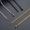 Collier de créateur en acier en acier cubain à six côtés collier de chaîne polie avec le même design que la chaîne pour hommes en acier inoxydable baihe