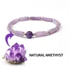 Bracelets de charme Amethyst Amethyste Purify-purify Slimming Bracelet Stone Energy For Women Loss Loss Fatigue Relief Healing Yoga