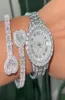 Délicat baguette cz coeur en forme de bracelet bracelet bracelet de bracelet réglable glacé bling 5a cubique zircone luxe femme hiphop bijoux6635260