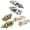 Tischblume Swag 2pcsset Artificial Bogen Runner Herzstück Girlande für Wandhochzeitsschild Blumendekoration Blumen 240117 s